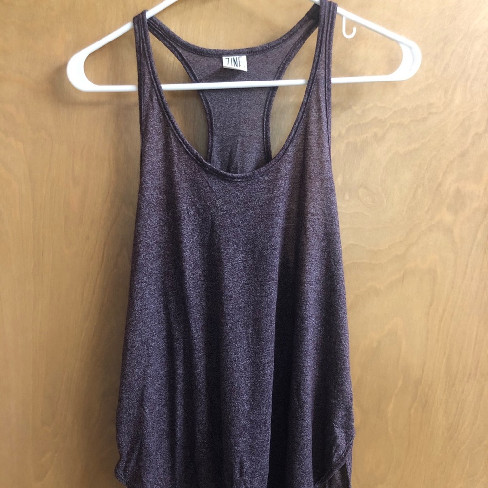 Purple Zine athletic tank top